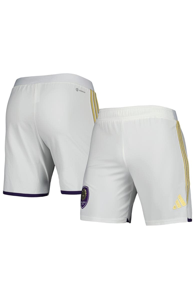 adidas Men's adidas White Orlando City SC 2023 Away AEROREADY Authentic Shorts, Main, color, White