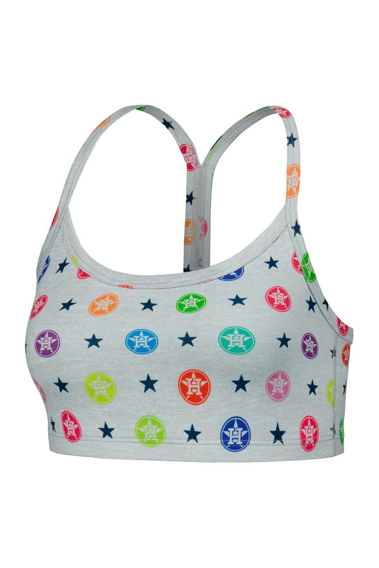 Women's Terez Gray Houston Astros TLC Rainbow Bra, Alternate, color, Gray