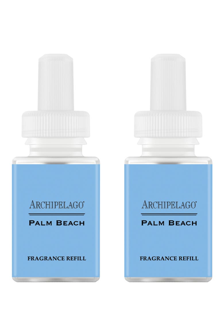 x Archipelago 2-Pack Smart Diffuser Fragrance Refills, Main, color, PALM BEACH