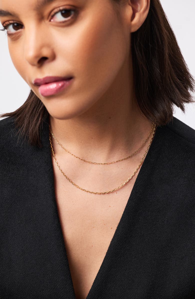 Ana Luisa Solid Yellow Gold - Anchor Chain Necklace, Alternate, color, 