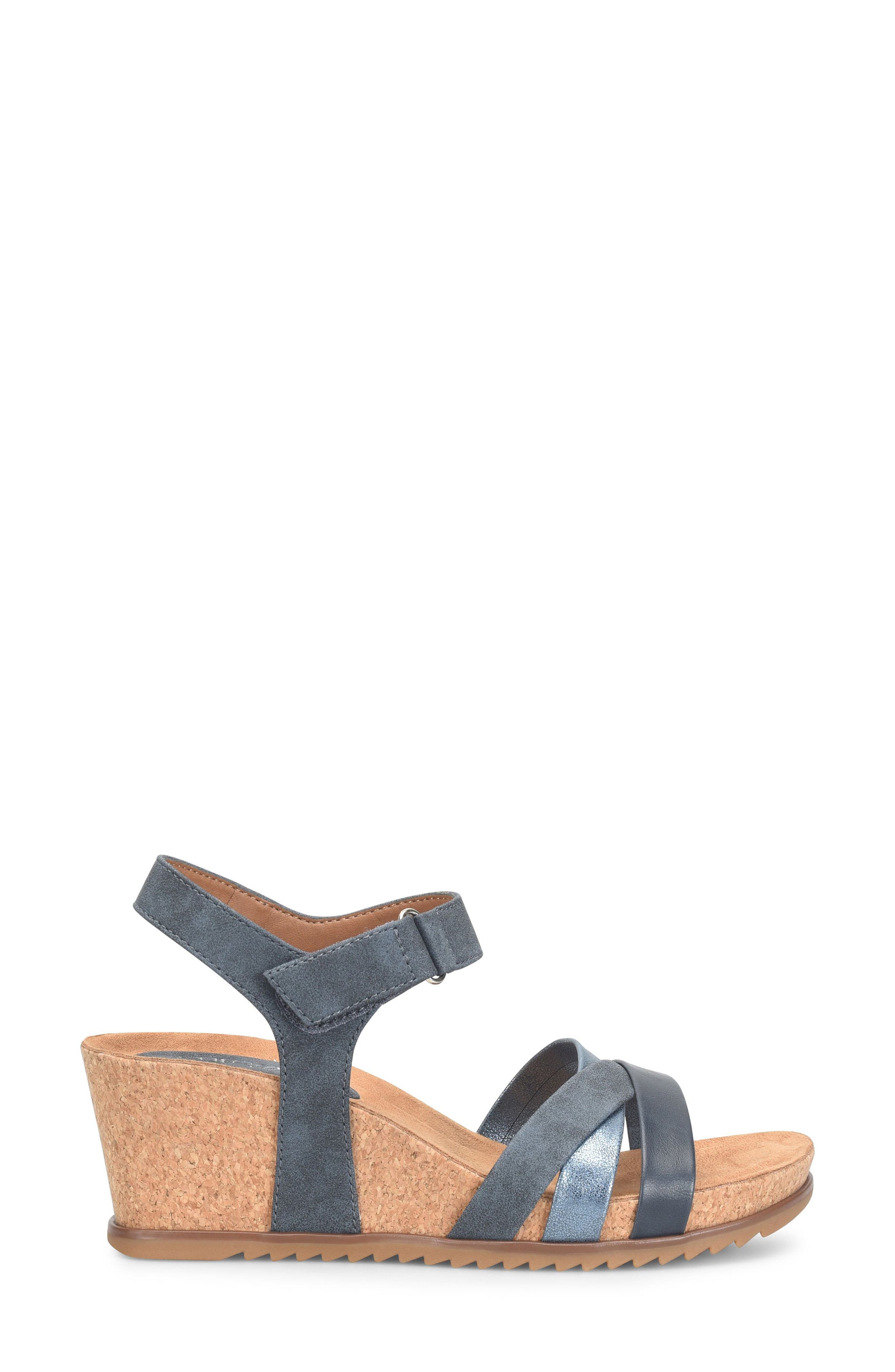 Talia Wedge Sandal, Alternate, color, NAVY