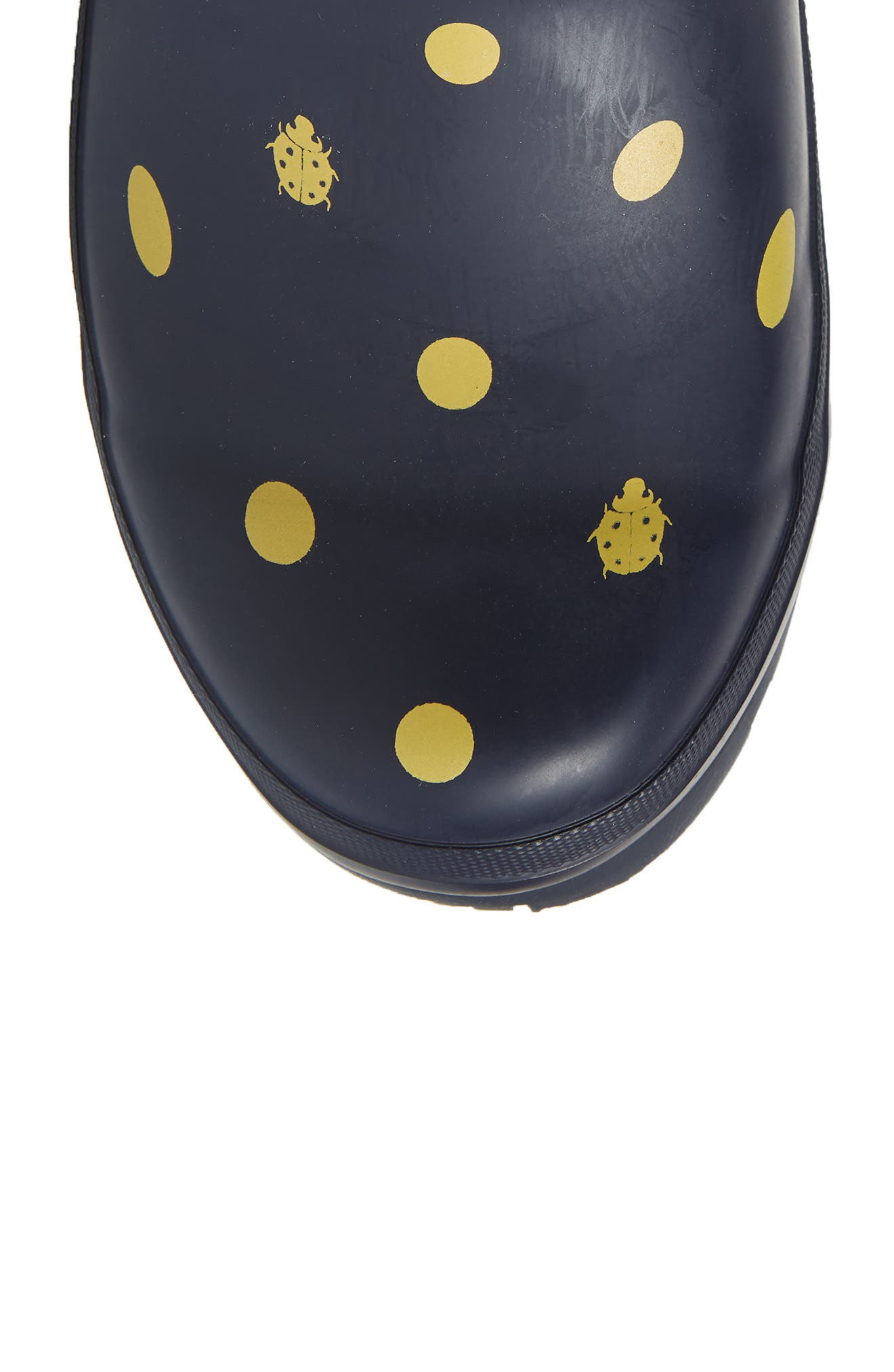 'Welly' Print Rain Boot, Alternate, color, NAVLDYBIRD