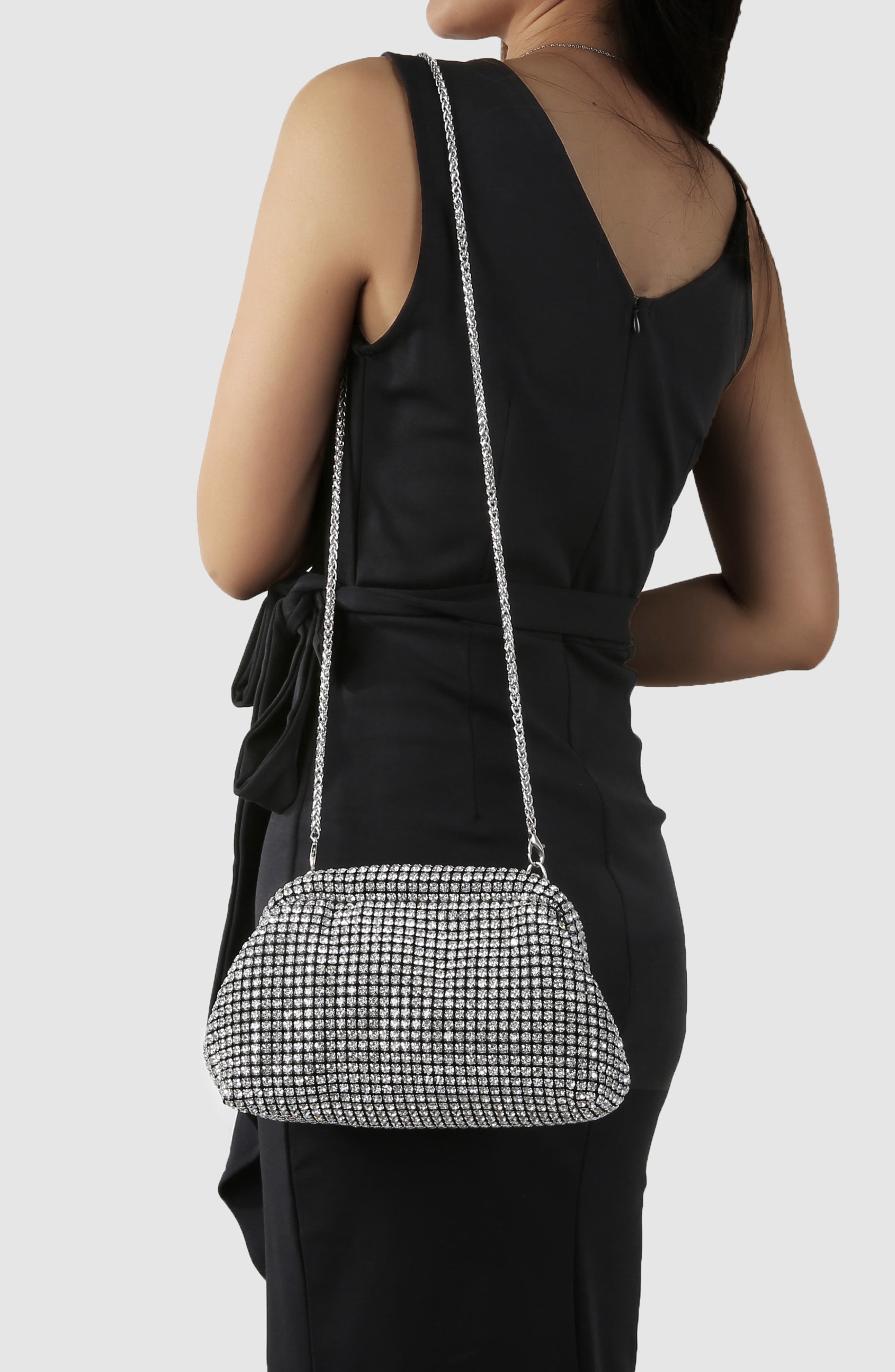 Crystal Clutch, Alternate, color, SILVER