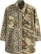 smALLSAINTS by ALLSAINTS Kids' Leopard & Camo Print Denim Shacket