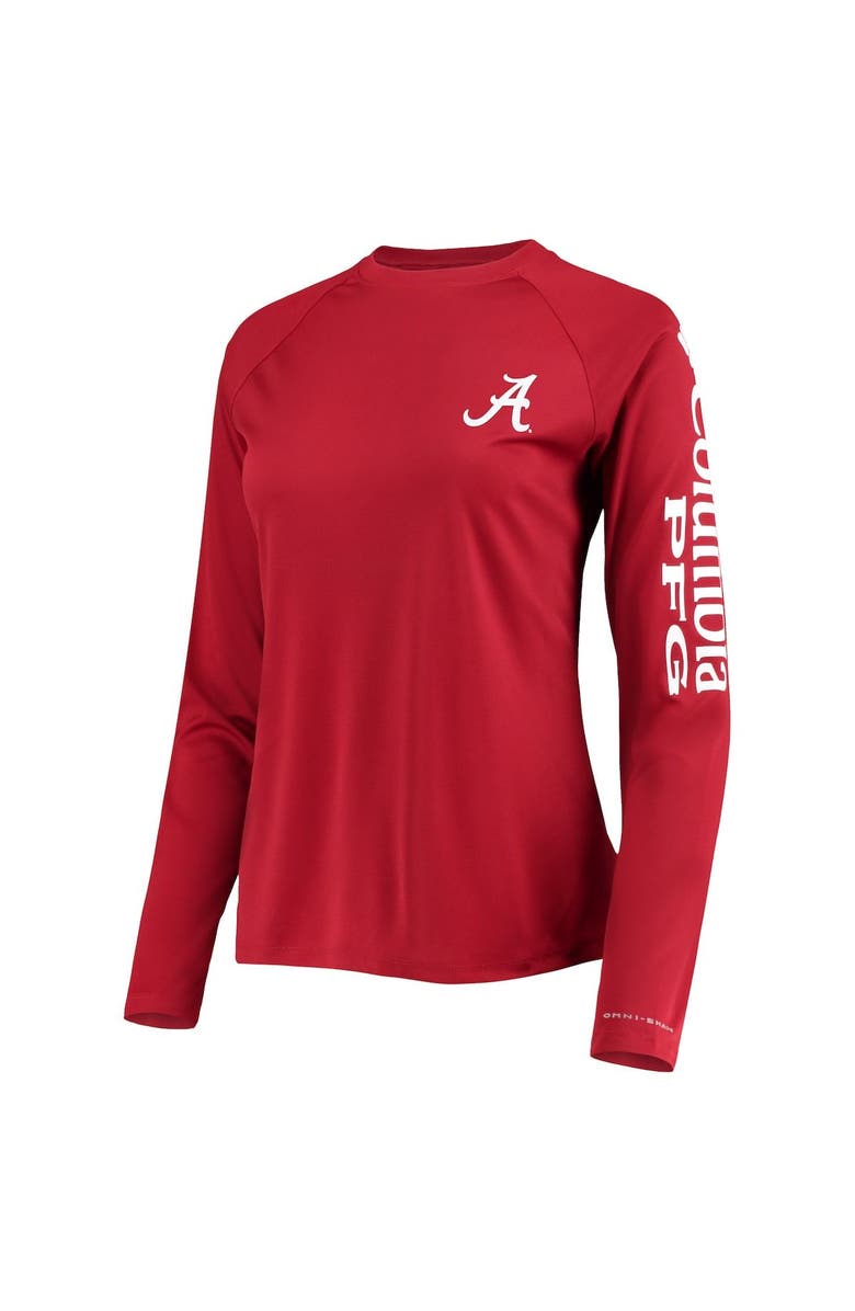 Columbia Women's Columbia Crimson Alabama Crimson Tide PFG Tidal Long Sleeve T-Shirt, Alternate, color,