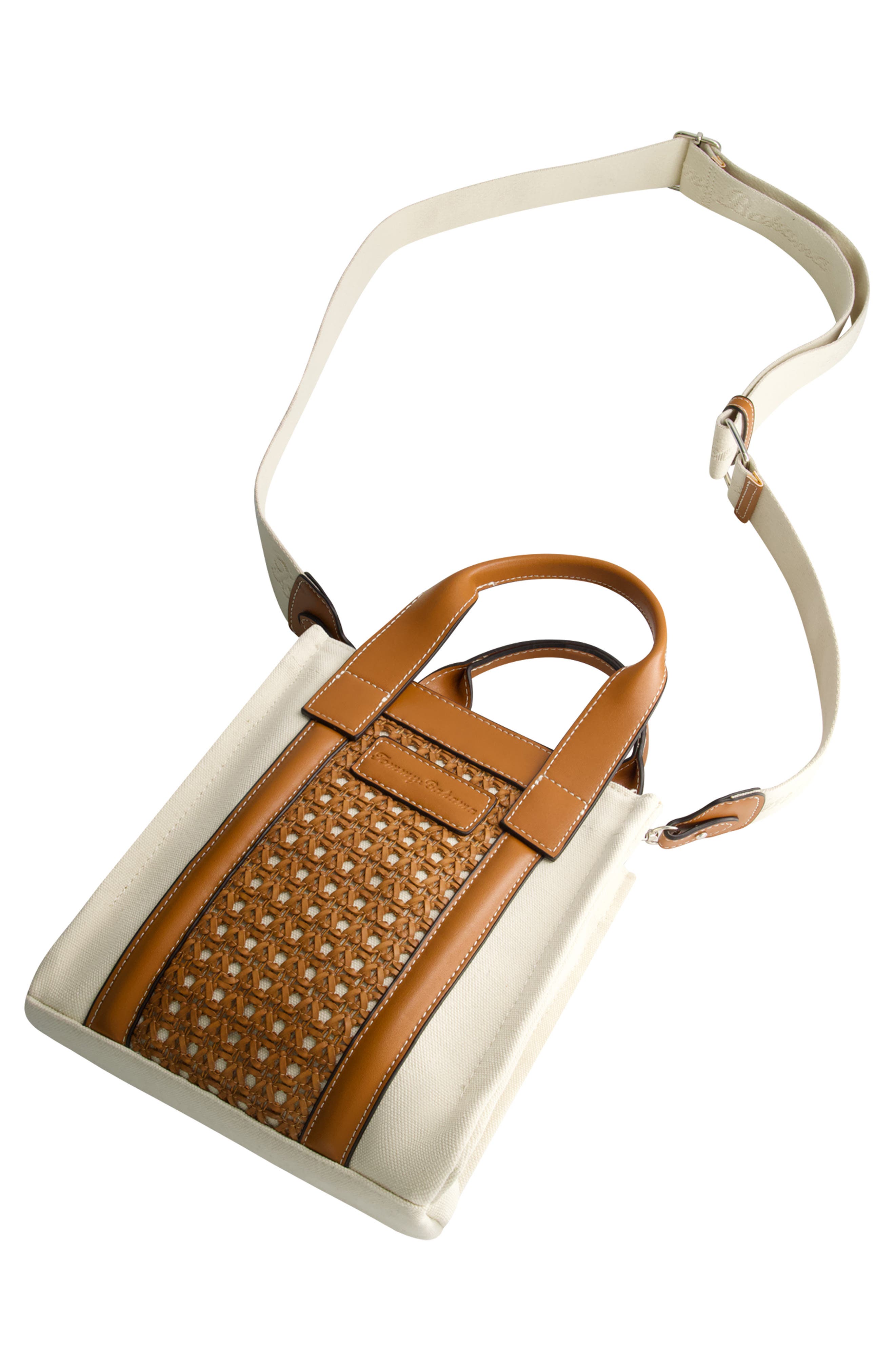 Tommy Bahama Woven North/South Tote Bag, Alternate, color, Brown