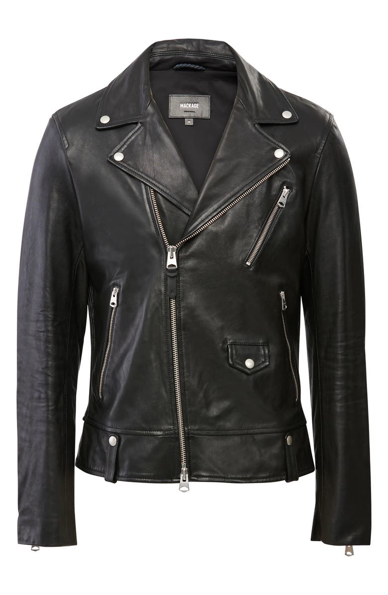 Mackage Men's Finn Leather Moto Jacket, Alternate, color, 