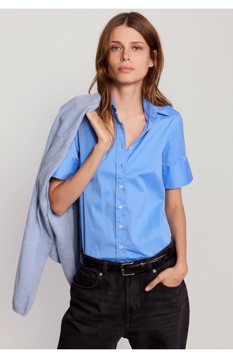 The Shirt by Rochelle Behrens The Short Sleeve Shirt, Main, color, French Blue