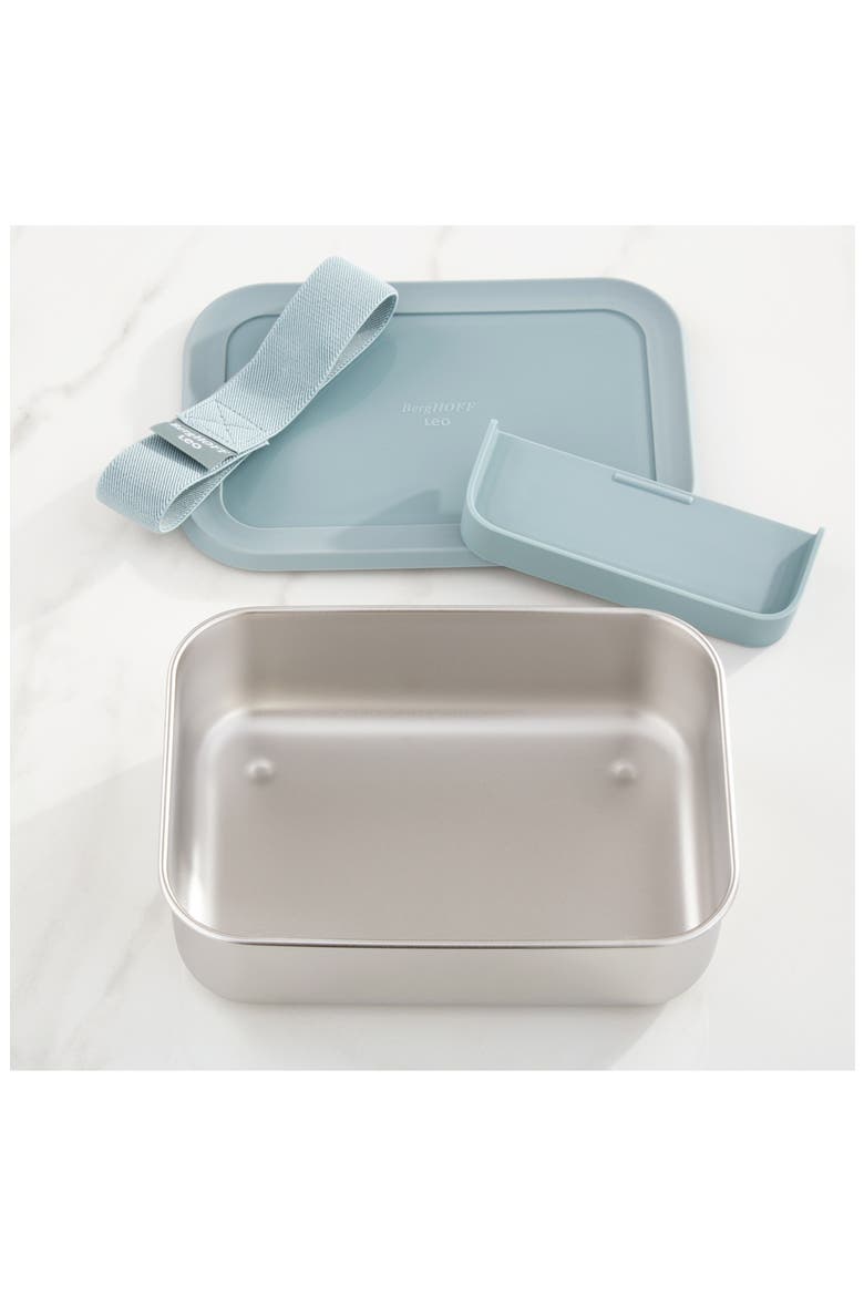 Leo Stainless Steel Lunch Box, Alternate, color, SLATE