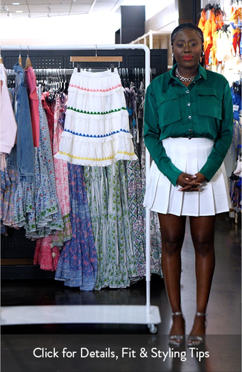 Kids' Cotton Tiered Midi Skirt, sales video thumbnail