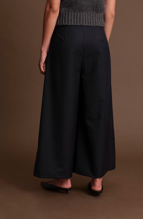 Deluc Martin Pleated Wide Leg Pants In Black