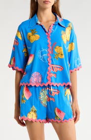 SUGARLIPS Maury Postcard Marnie Button-Up Shirt