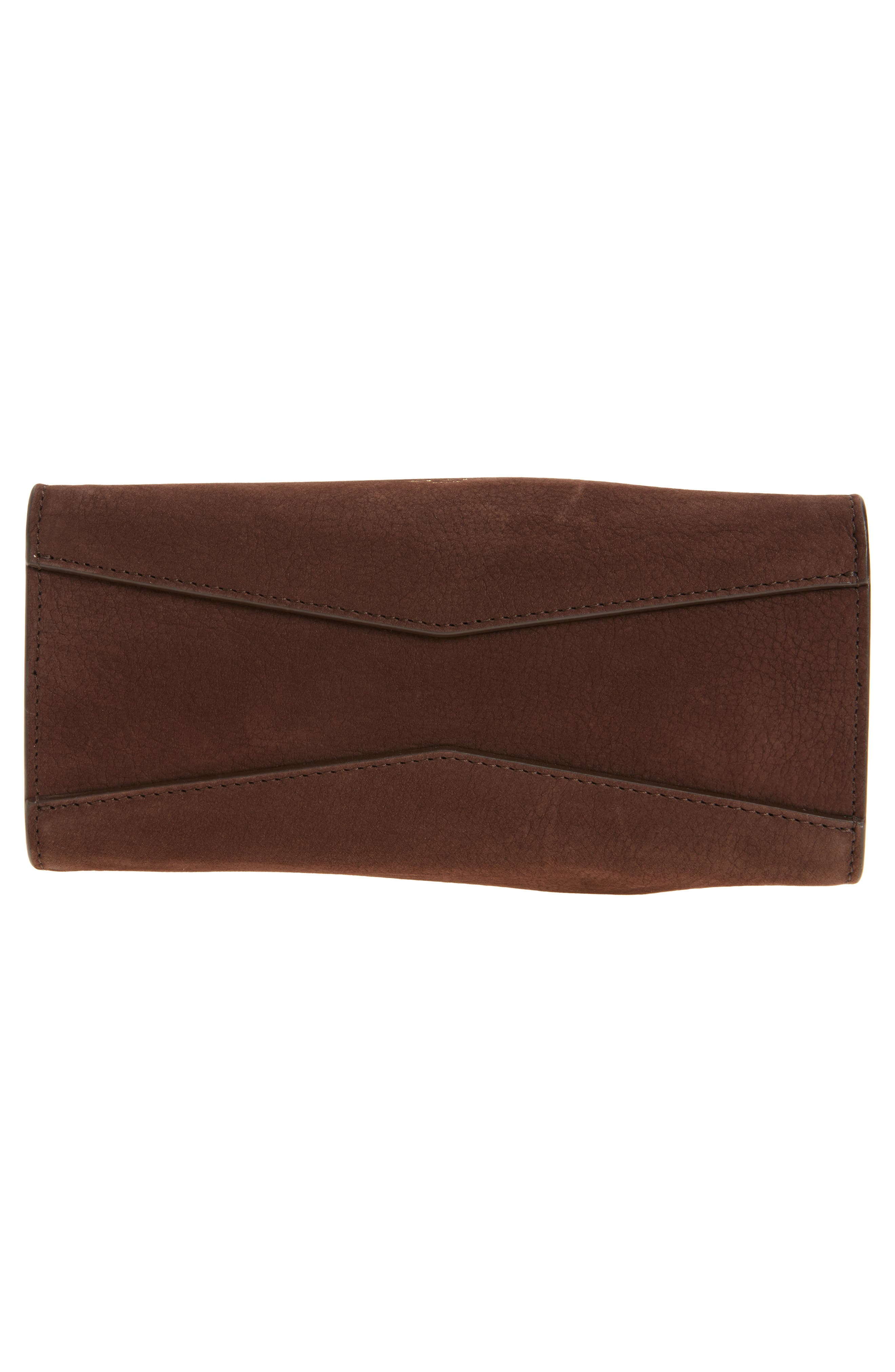 Alaïa Small Le Click Suede Shoulder Bag, Alternate, color, Brun Fonce