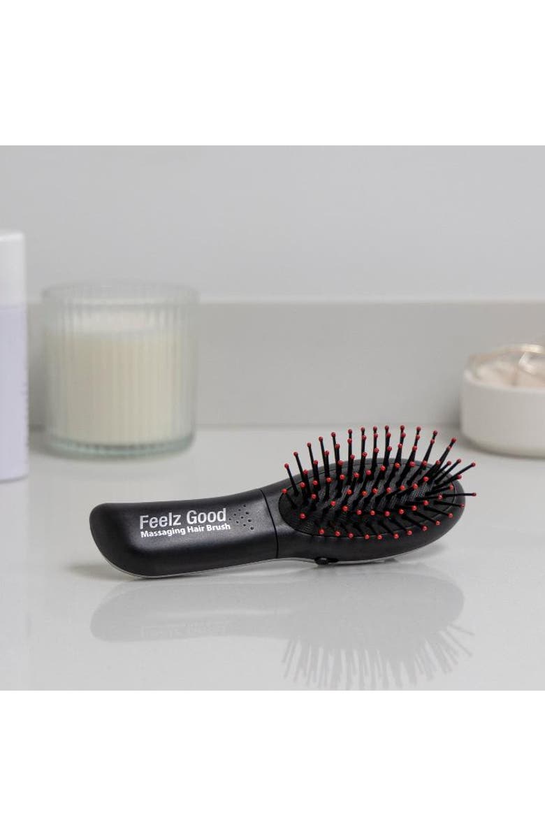 Zadro Detangling Hair Brush with Feelz Good Massager, Alternate, color, Black