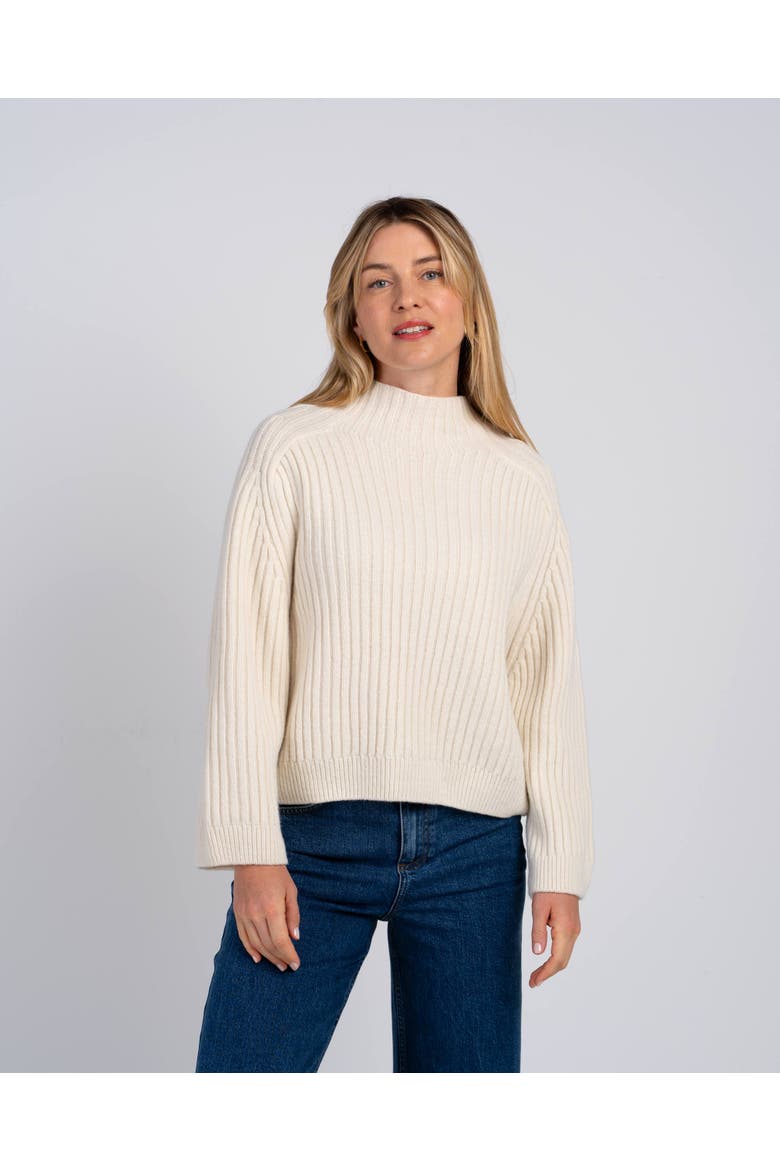 Maeve Rib Knit Sweater, Main, color, Cream