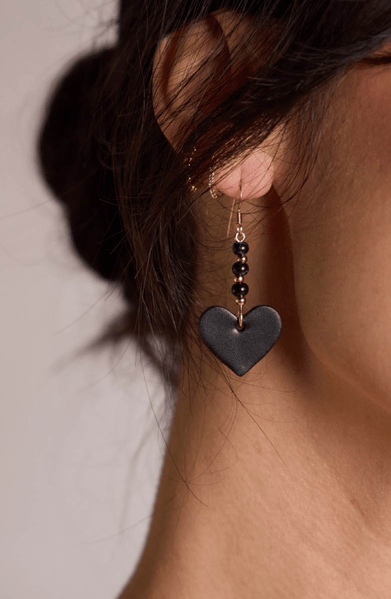 Nickel & Suede Josie Earrings, Alternate, color, Black