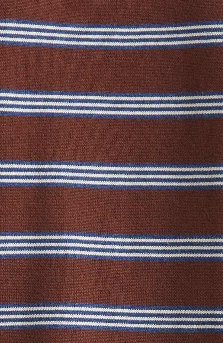 Moncler Stripe Long Sleeve T-Shirt, Alternate, color, Brown