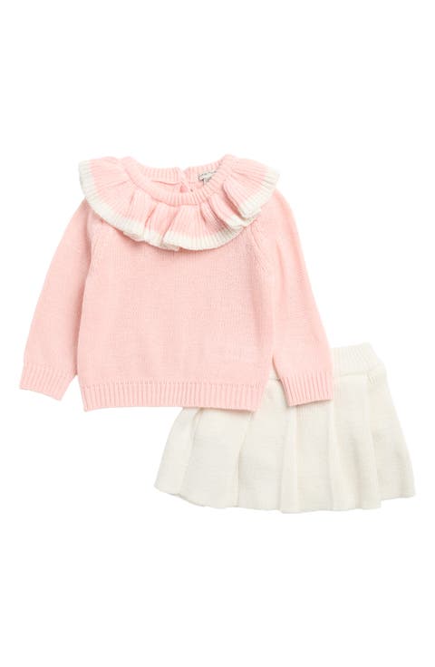 Ruffled Sweater & Skort Set
