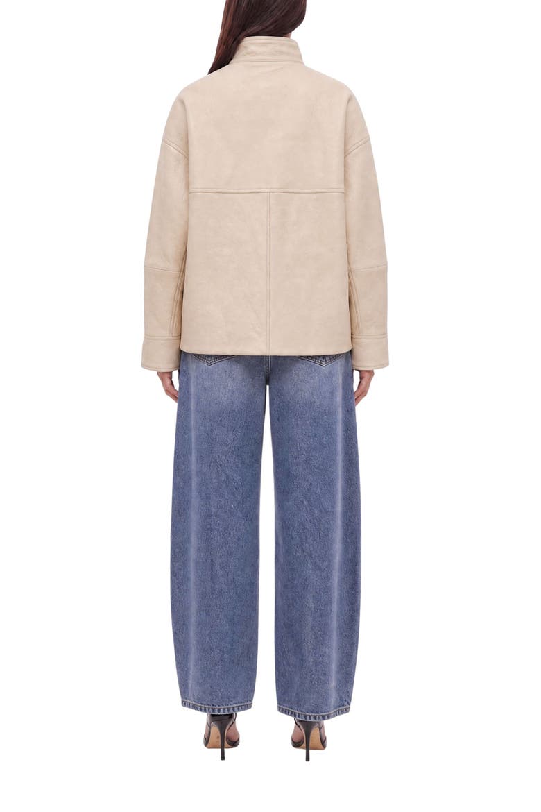 Oversized Shearling Jacket, Alternate, color, Yellow