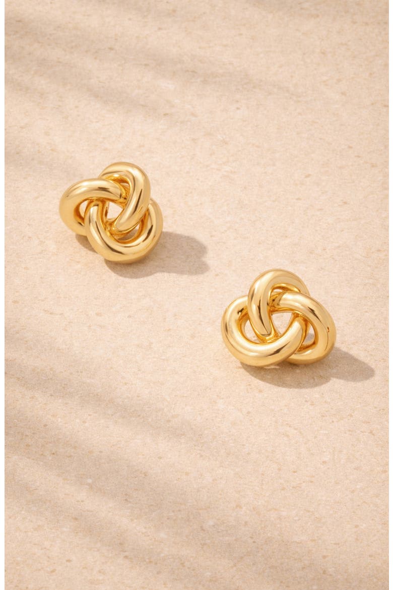 Seva Midi Face on Stud Earrings in Gold, Alternate, color, Gold