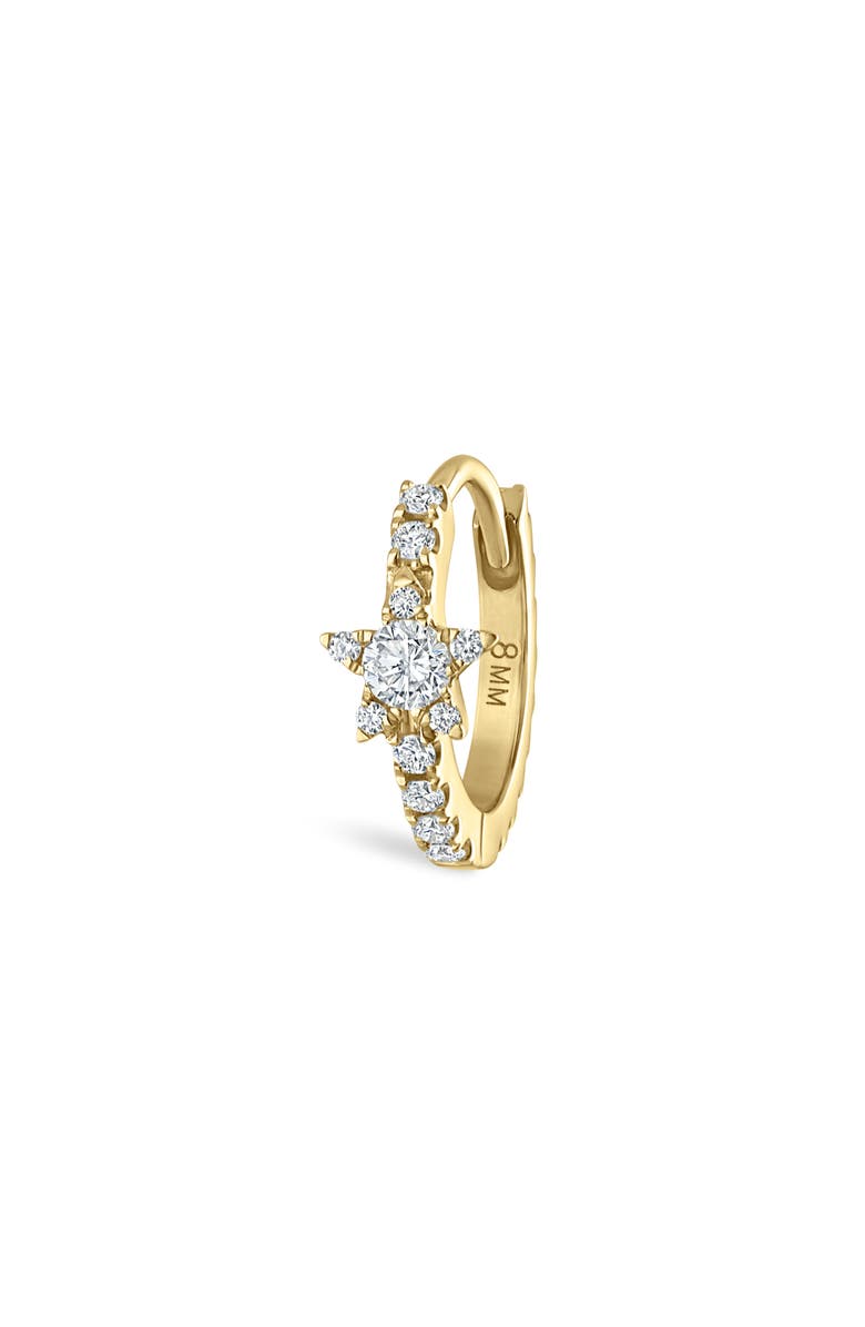 MARIA TASH Diamond Star Eternity Single Clicker Hoop Earring, Main, color, 18K Yellow Gold/ Diamond