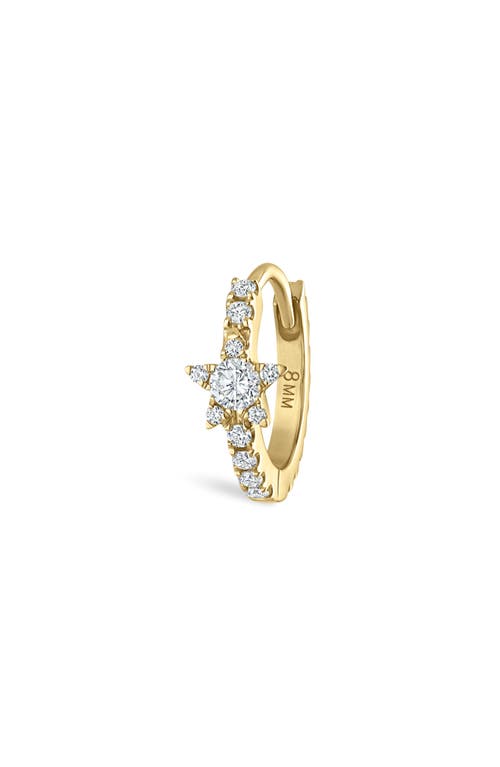 MARIA TASH MARIA TASH DIAMOND STAR ETERNITY SINGLE CLICKER HOOP EARRING 