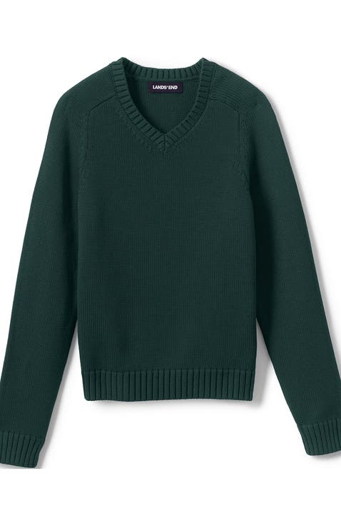 School Uniform Kids Cotton Modal V-neck Sweater