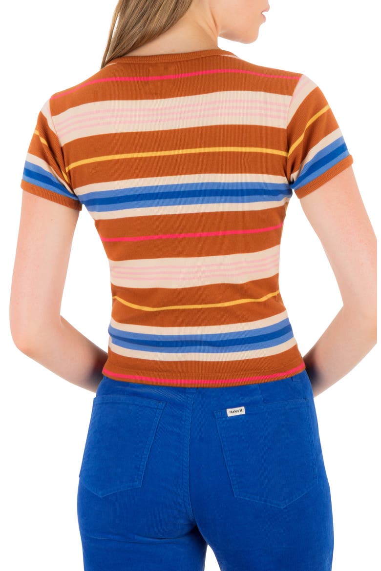 Just a Girl Fitted T-Shirt, Alternate, color, LEATHER BROWN