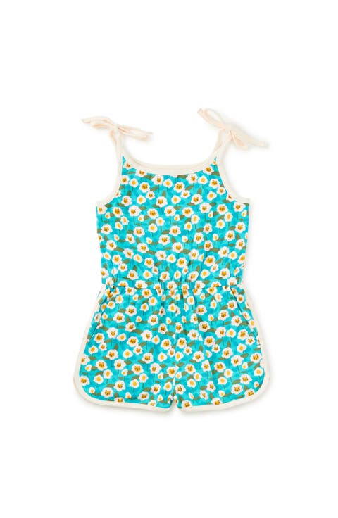 Tie Shoulder Sporty Romper (Toddler, Little Kid, Big Kid)
