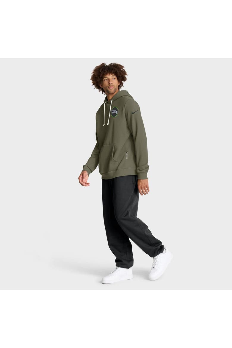 Men's Nike Olive Seattle Seahawks 2025 Salute to Service Sideline Standard Issue Dri-FIT Hoodie, Alternate, color, Olive
