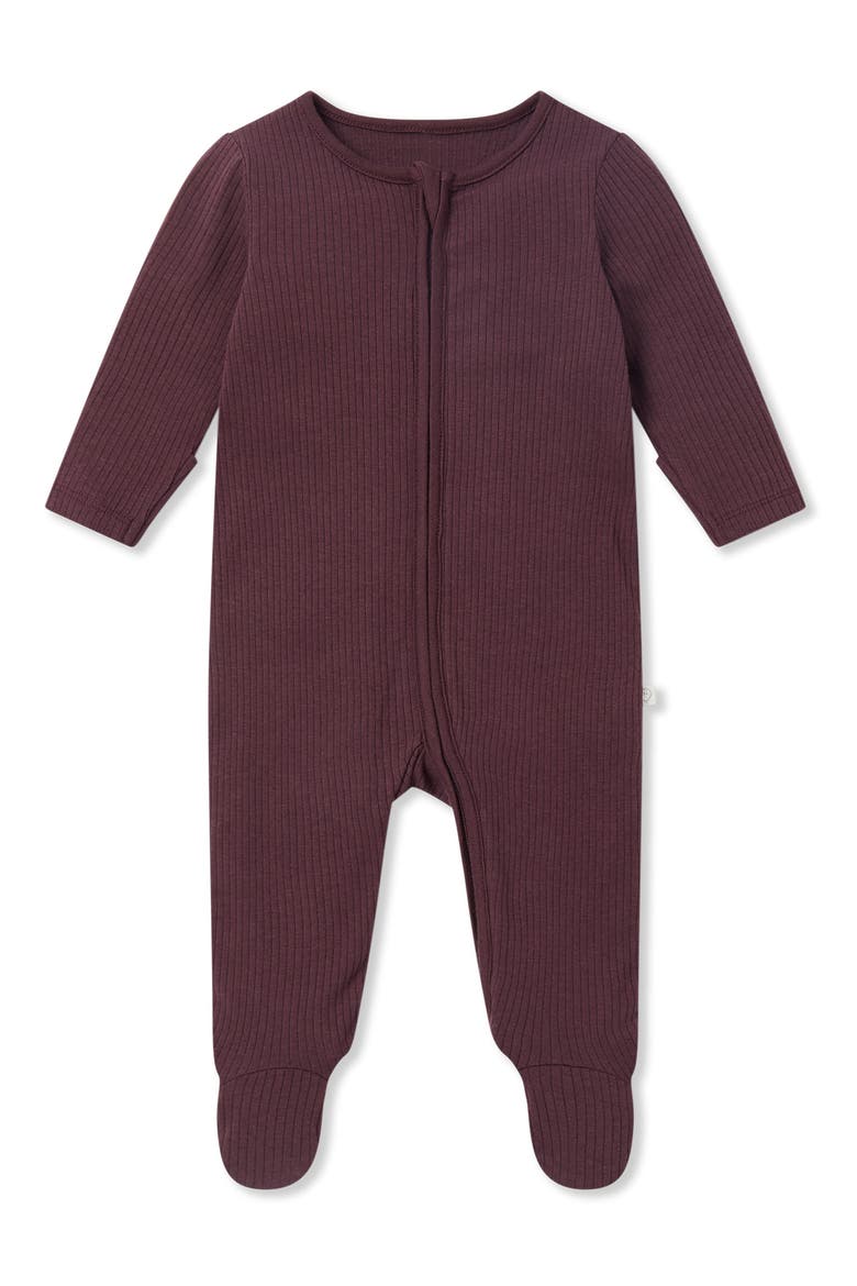 Clever Zip Footie, Main, color, BERRY