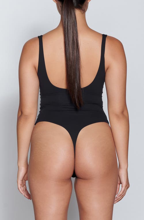Skims Fits Everybody Square Neck Bodysuit In Onyx