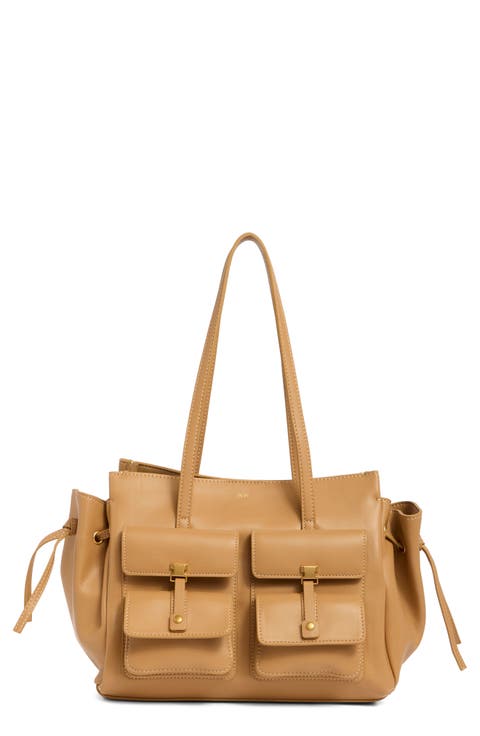 Linda Small Faux Leather Tote