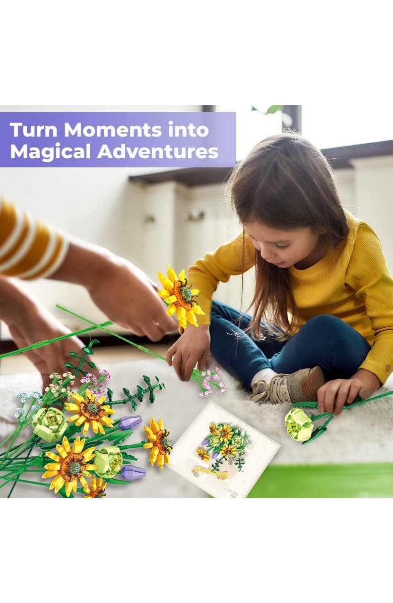 CONTIXO Sunflower Bouquet Building Set, Alternate, color, Yellow