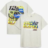 TEAM PENSKE Men's Team Penske Heather Oatmeal Ryan Blaney #12 Peak T-Shirt