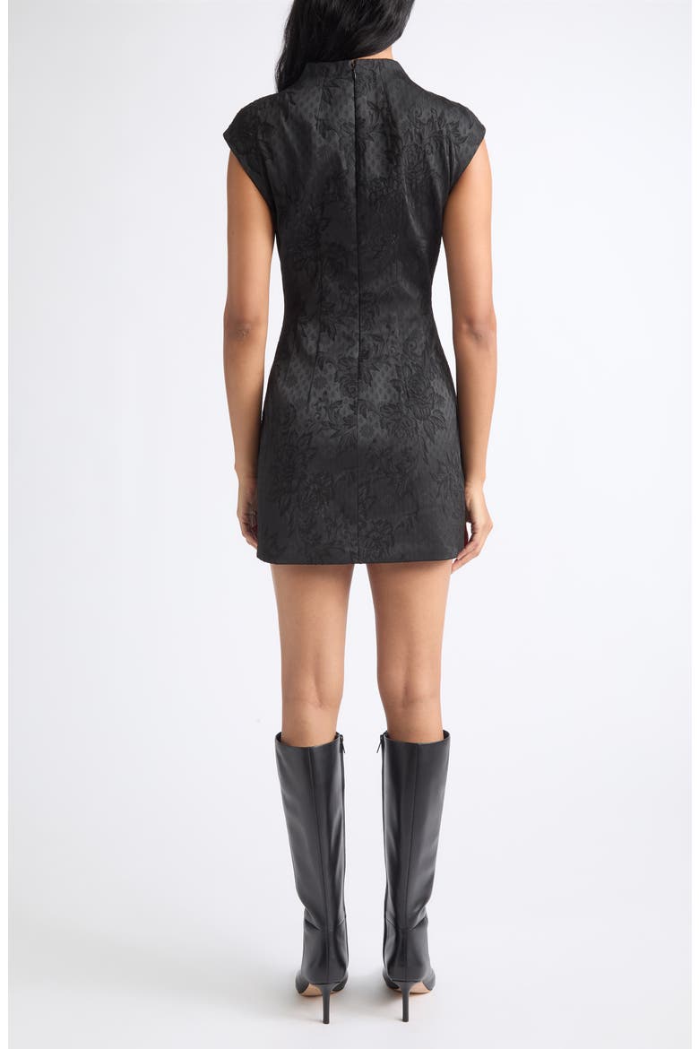 Haworth Floral Jacquard Minidress, Alternate, color, BLACK