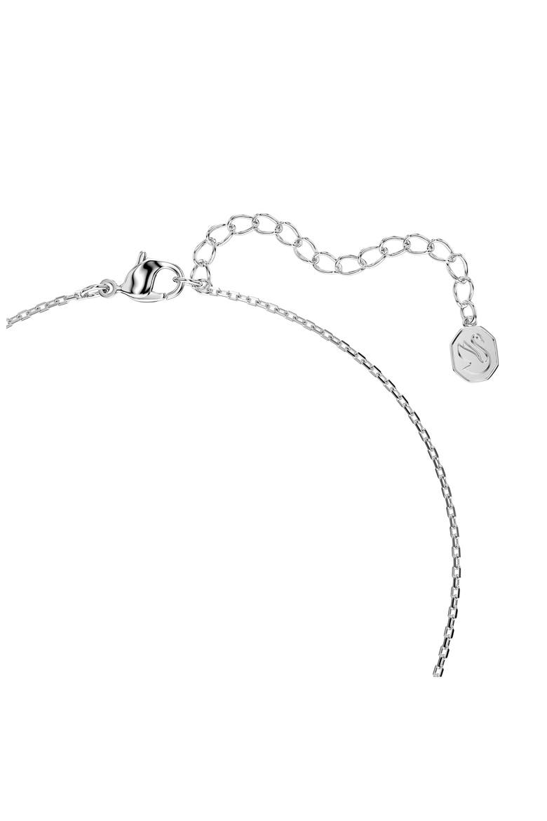 Bella Crystal Pendant Necklace, Alternate, color, PINK/ SILVER