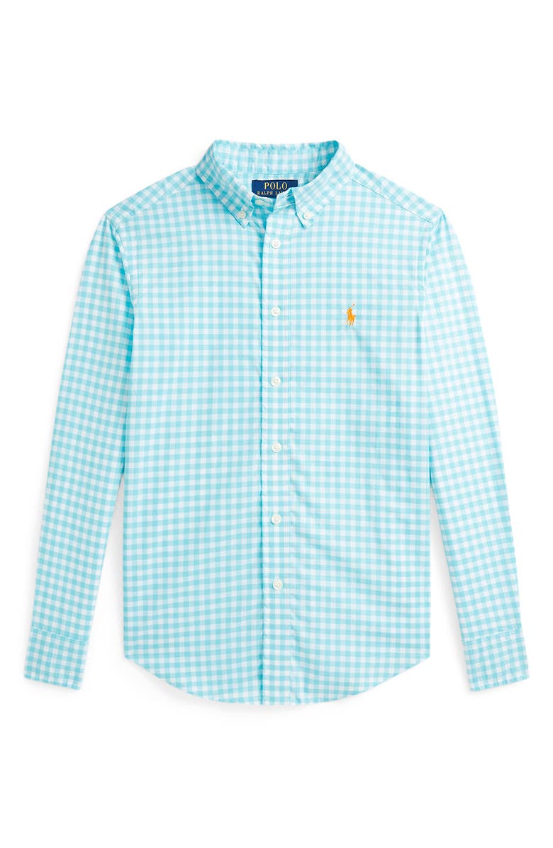 Polo Ralph Lauren Kids' Check Cotton Poplin Button-Down Shirt, Main, color, 