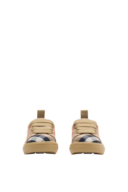 Burberry Cotton Check Sneakers In Multi