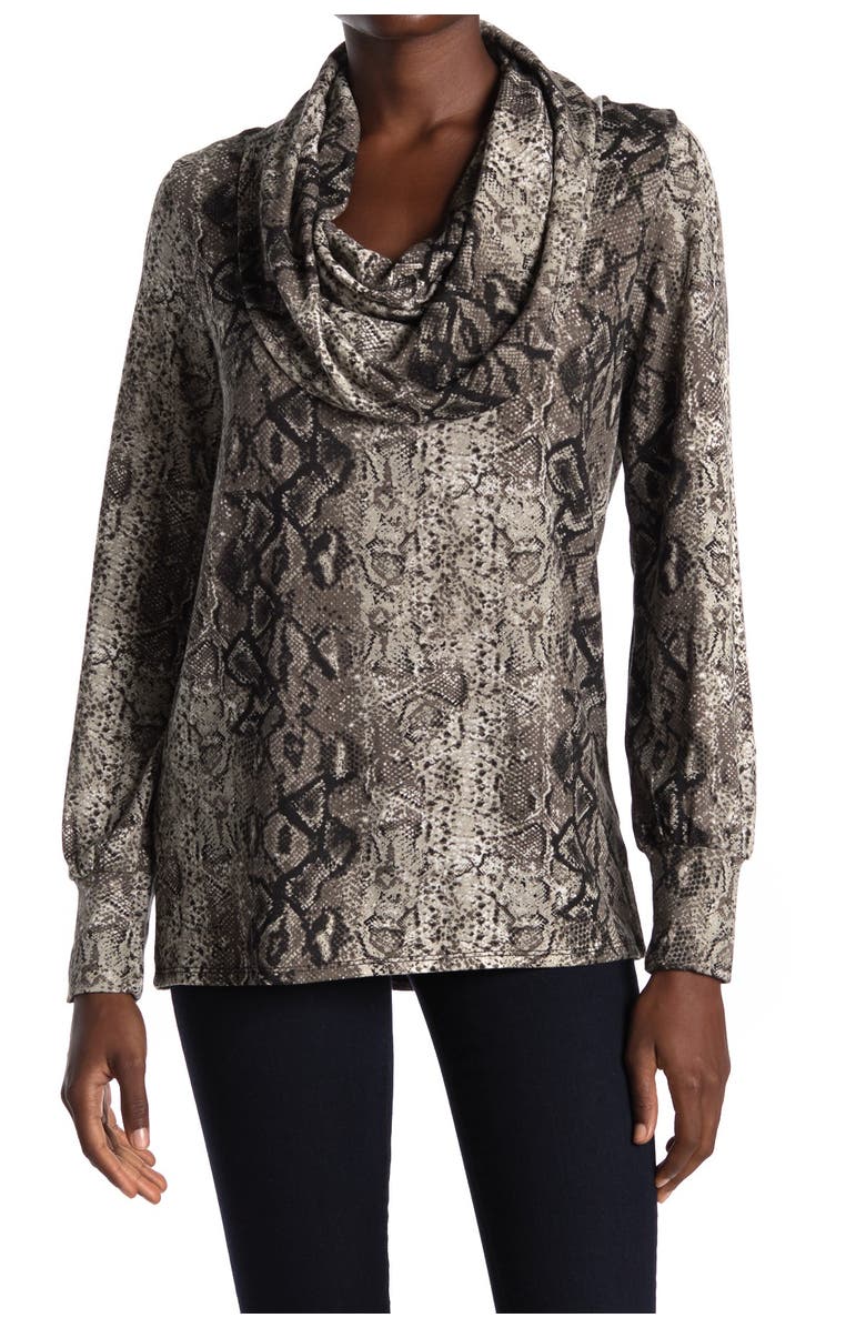 GIBSONLOOK Gibson Cozy Fleece Convertible Neck Sweatshirt, Main, color, 