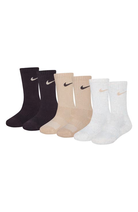 Kids' Basic Swoosh Rib Crew Socks (Big Kid)