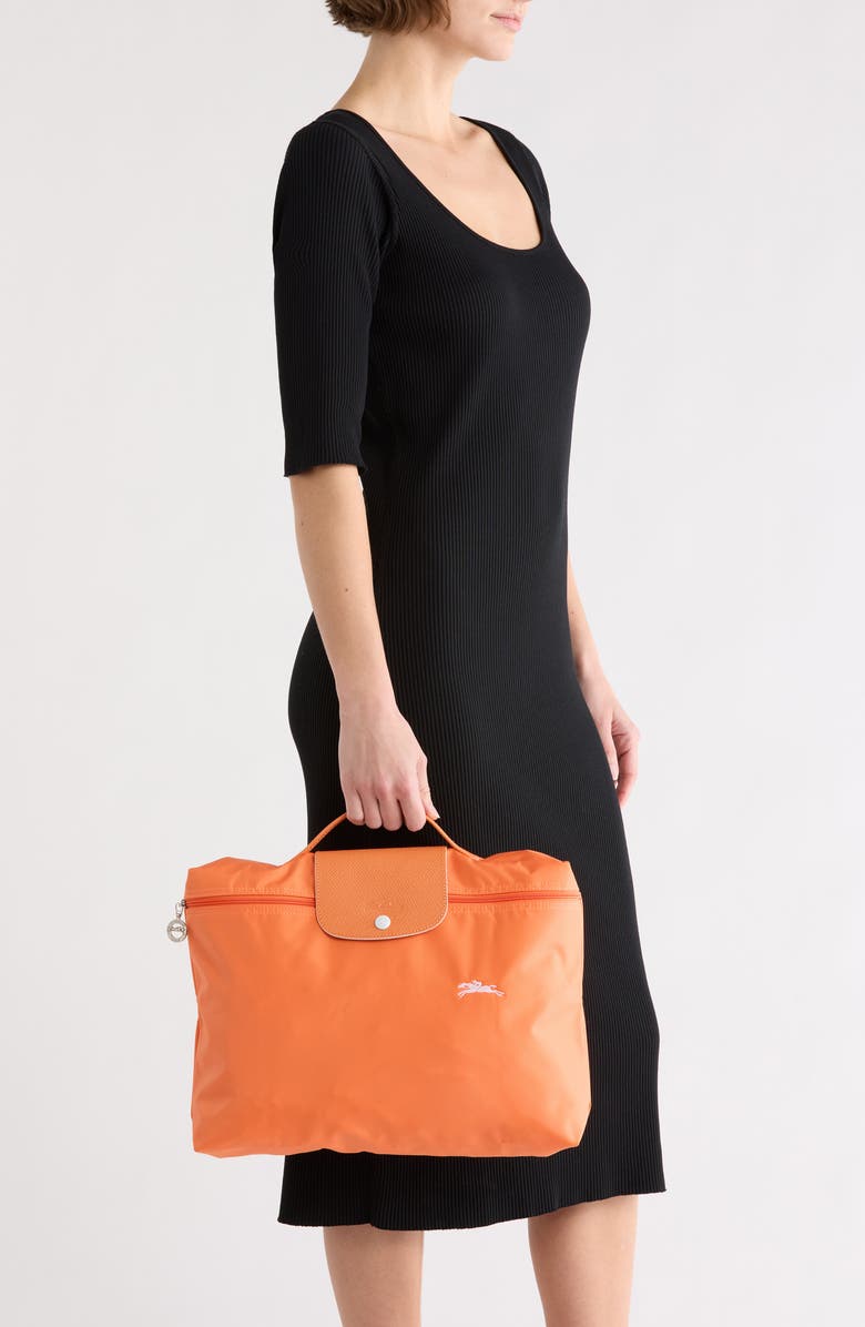 Longchamp Top Handle Document Holder, Alternate, color, Orange