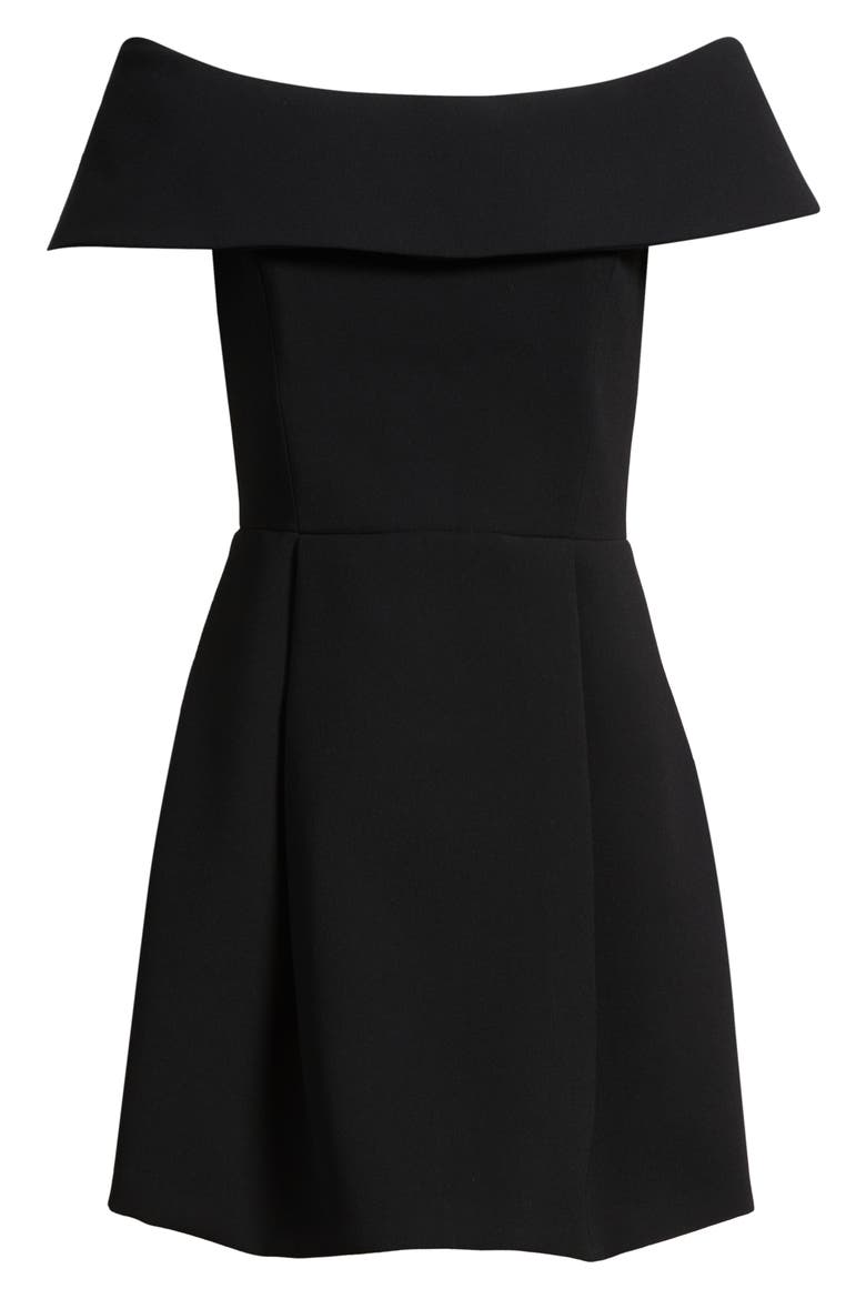 Erin Off the Shoulder Minidress, Alternate, color, BLACK