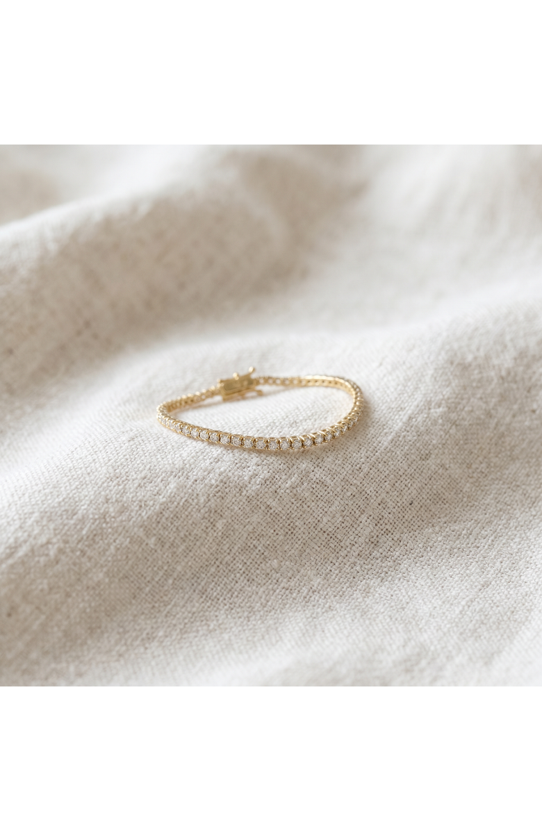 Bliss Diamond 2 Ct Lab Grown Diamond Tennis Bracelet 7" 14k Gold, Alternate, color, 14K Yellow Gold