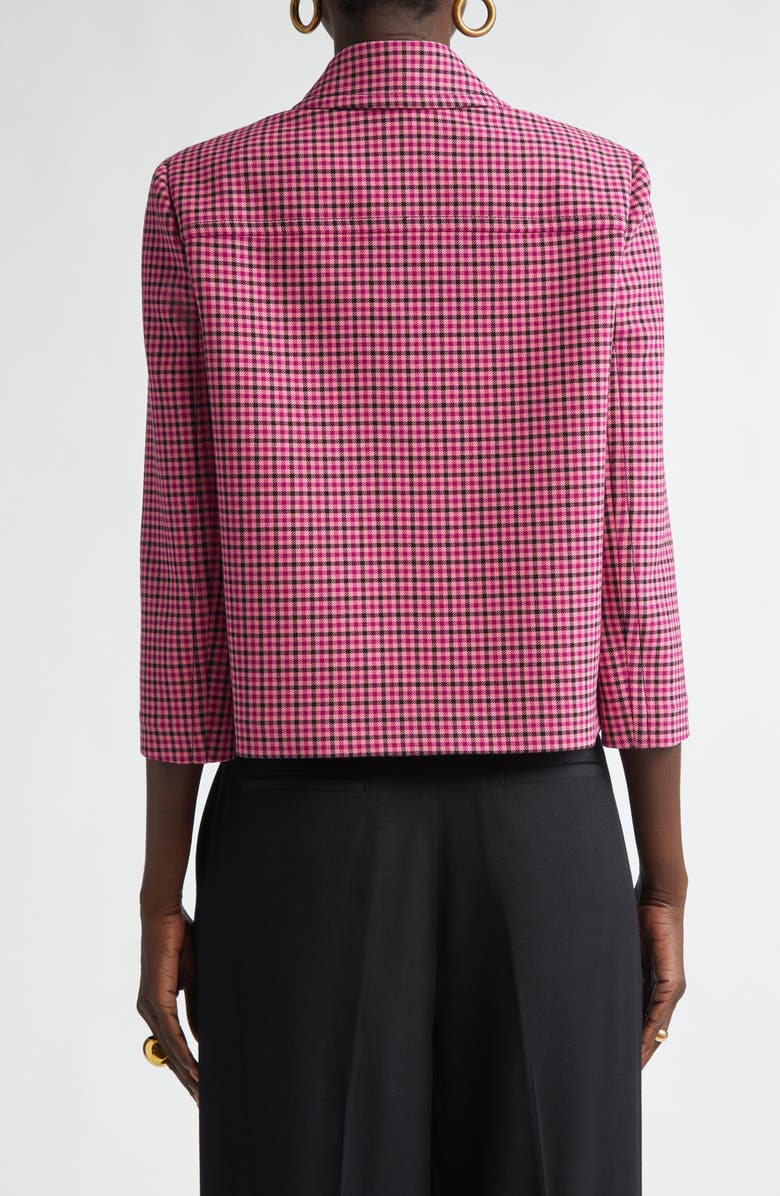 ST. JOHN Mini Plaid Tweed Crop Jacket, Alternate, color, 