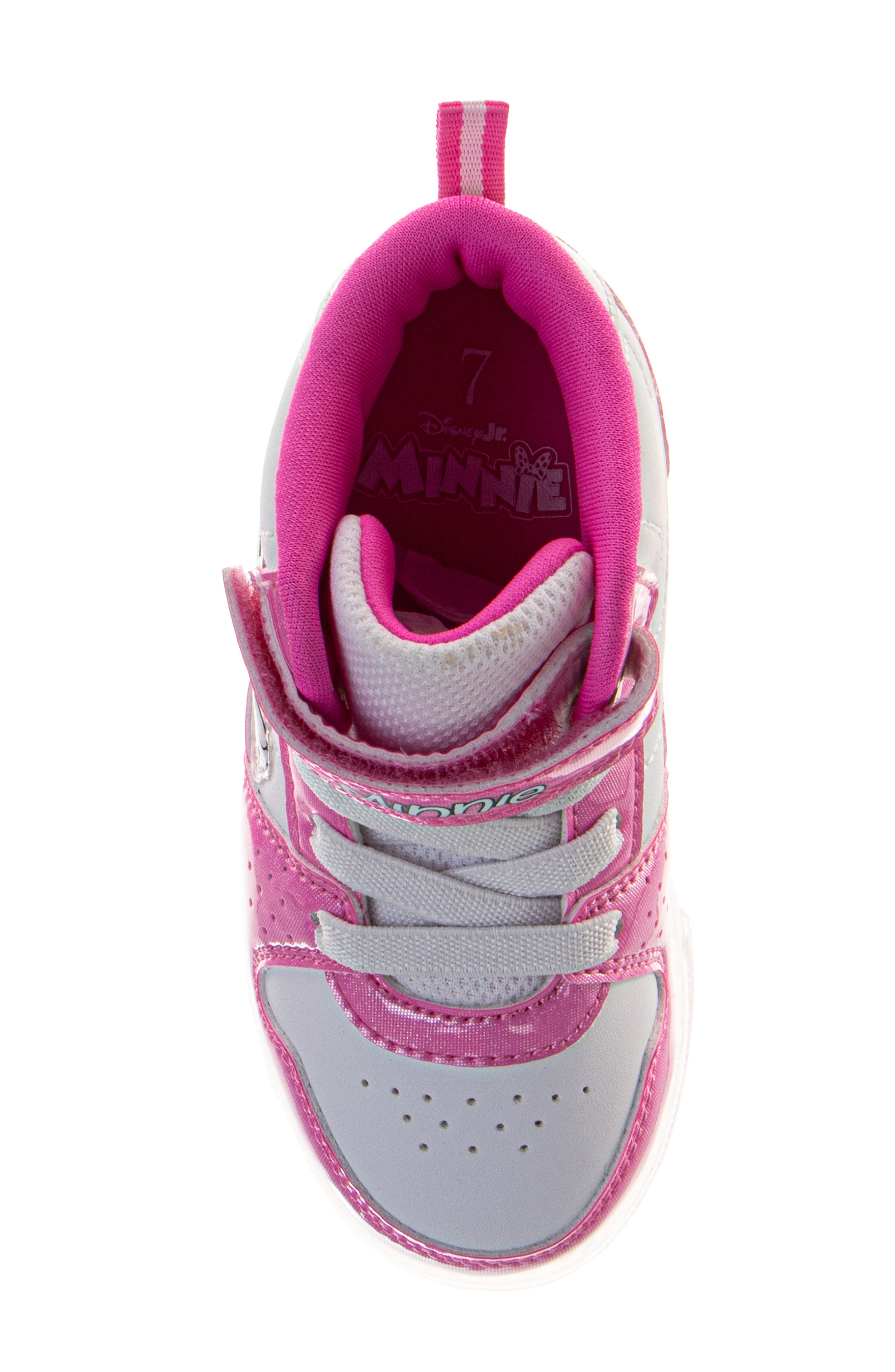 JOSMO x Disney<sup>®</sup> Kids' Minnie Mouse High Top Sneaker, Alternate, color, Pink White