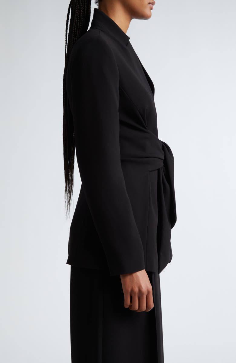 Max Mara Seggio Tie Front Crepe Blazer, Alternate, color, 