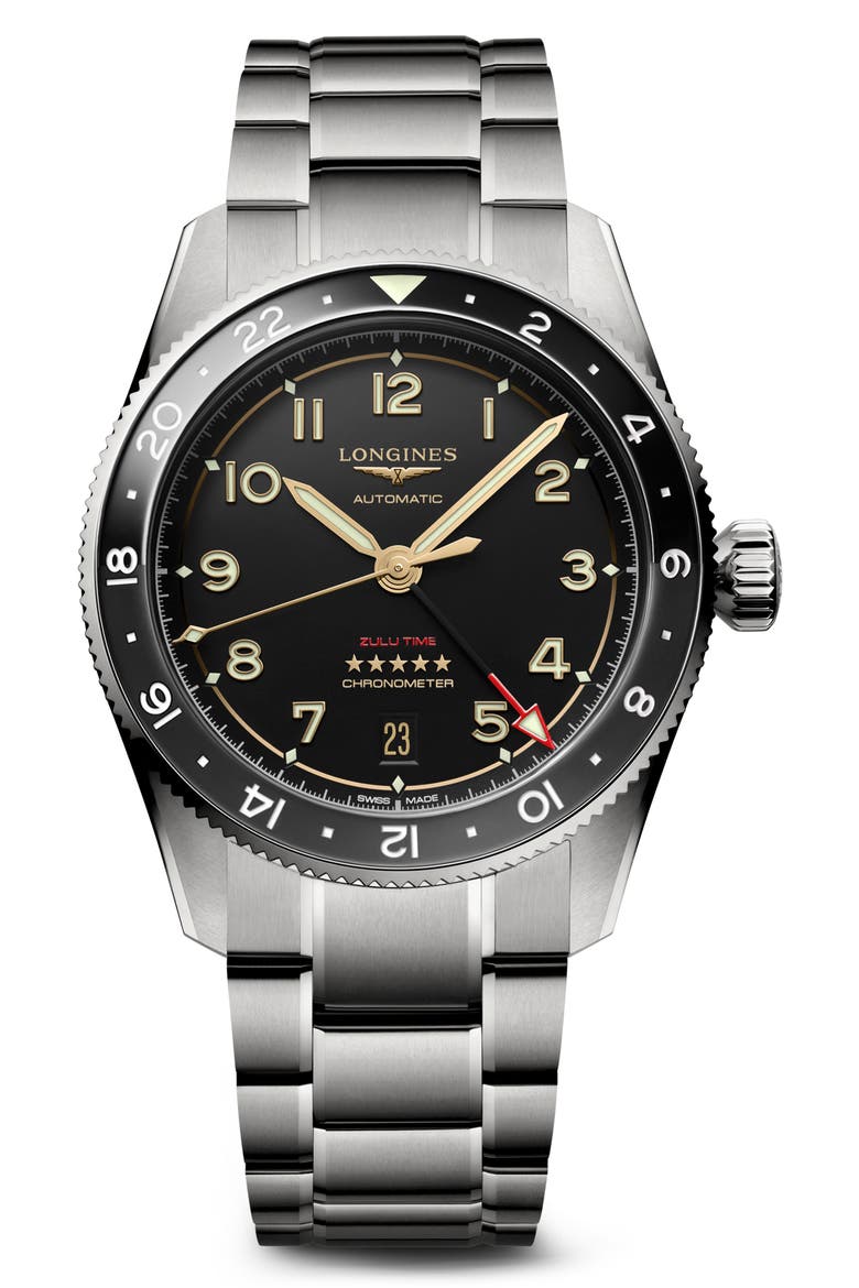 Spirit Zulu Bracelet Watch, 39mm, Main, color, BLACK