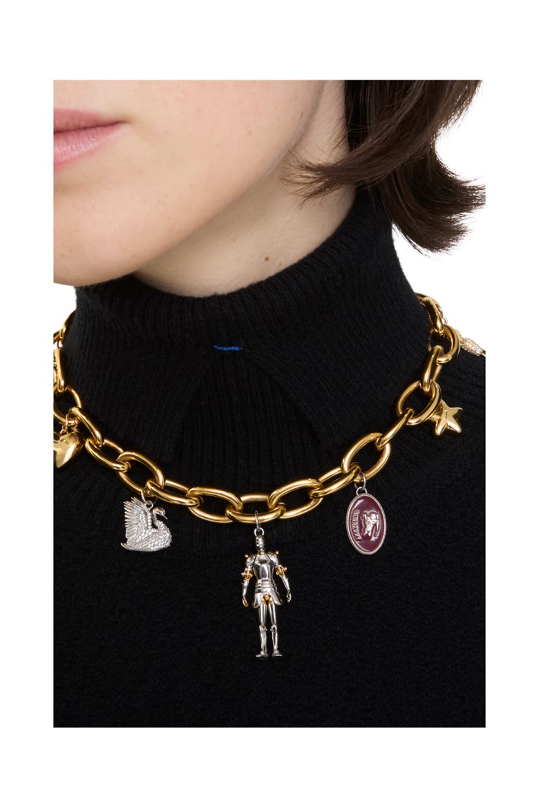 Charm Necklace, Alternate, color, Gold/multicolour