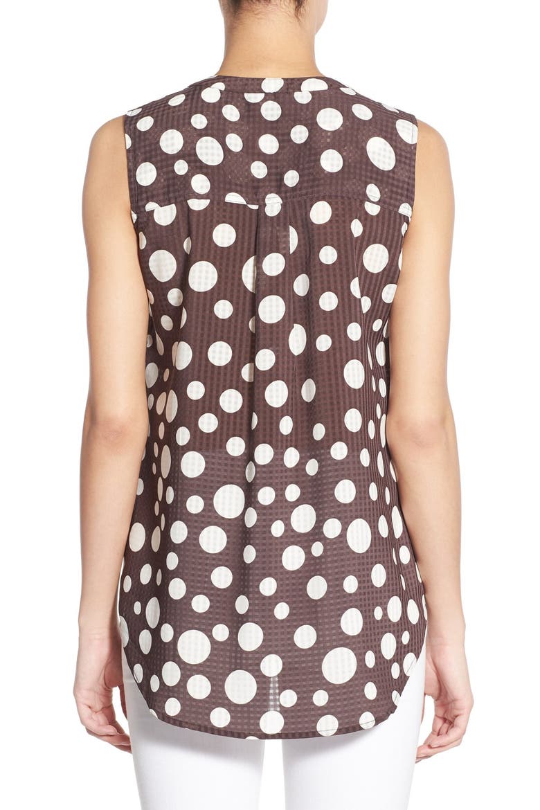 Split Neck Sleeveless Tunic, Alternate, color, GREY DOT